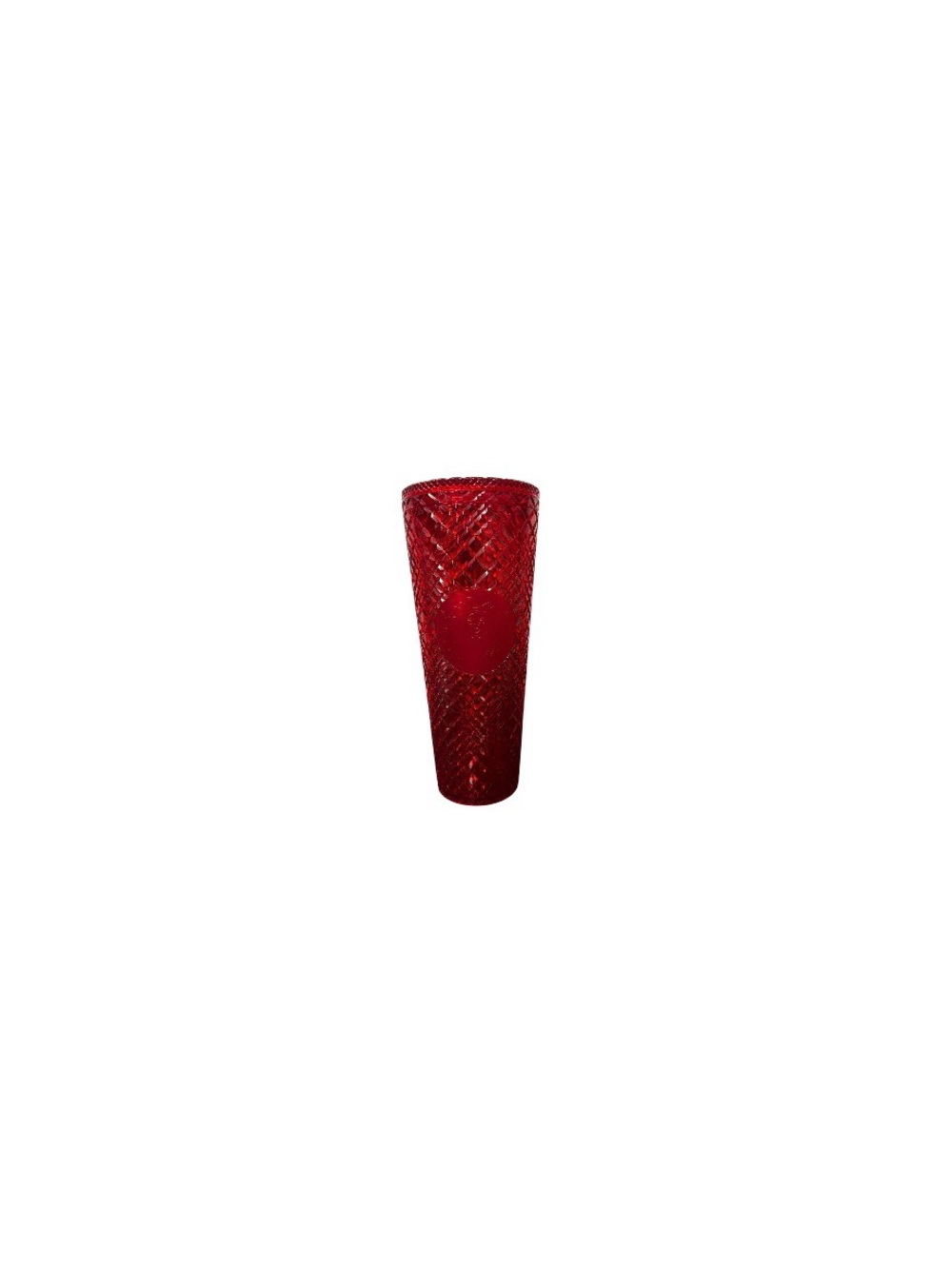 Starbucks Venti 24 Ounce Red Diagonal Grid Cold Cup
